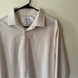 Mizzen+Main Trim Fit Pink Plaid Button Down